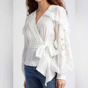 NEW FARM RIO v neck blouse in off white